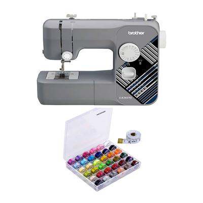 Brother RLX3817G 17-Stitch Sewing Machine (Gray) Bundle (Renewed)