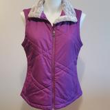 Columbia Jackets & Coats | Columbia Vest, Fushia W/ Gray Fuzzy Collar, Size Medium | Color: Pink/Purple | Size: M