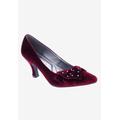 Women's Charm Stud Kitten Heel Pump by Bellini in Wine Velvet (Size 6 M)