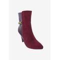 Wide Width Women's Chain Mid Calf Bootie by Bellini in Wine Micro Patent (Size 7 1/2 W)