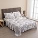 Linery & Co. 100% Turkish Cotton Double-Brushed Printed Flannel Bed Sheet Set