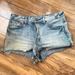 Free People Shorts | Free People Button Fly Faded Denim Shorts | Color: Blue | Size: 28