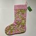 Lilly Pulitzer Holiday | Lilly Pulitzer Cougar Bar Christmas Stocking | Color: Green/Pink | Size: Os