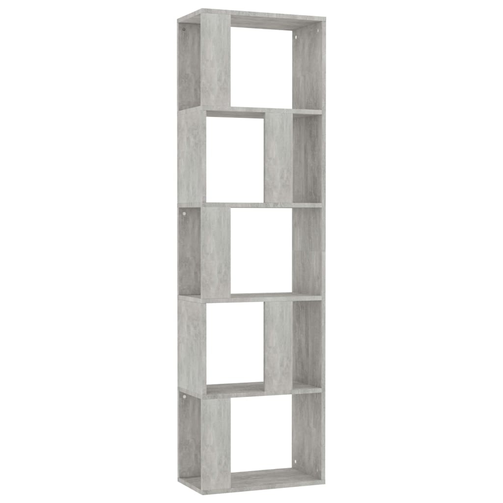 vidaXL Bücherregal/Raumteiler Betongrau 45x24x159 cm Holzwerkstoff
