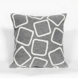 "Liora Manne Visions I Squares Indoor/Outdoor Pillow Silver 20"" Square - Trans Ocean Import Co 7SA2S408738"