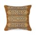 "Liora Manne Marina Tribal Stripe Indoor/Outdoor Pillow Gold 18"" Square - Trans Ocean Import Co 7MR8S805709"