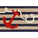 "Liora Manne Frontporch Anchor Indoor/Outdoor Rug Navy 20""x30"" - Trans Ocean Import Co FTP12140033"