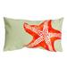 "Liora Manne Visions II Starfish Indoor/Outdoor Pillow Seafoam 12""x20"" - Trans Ocean Import Co 7SB1S414116"