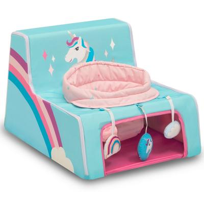 Sit N Play Portable Activity Seat for Babies - Floor Seat for Infants in Blue Unicorn - Delta Children ST1911-5060