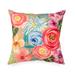 "Liora Manne Illusions Flower Garden Indoor/Outdoor Pillow Taupe 18"" Square - Trans Ocean Import Co 7IL8S329412"