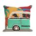 "Liora Manne Frontporch Beach Trip Indoor/Outdoor Pillow Sunset 18"" Square - Trans Ocean Import Co 7FP8S147518"