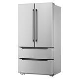 Cosmo 36" Counter Depth French Door Refrigerator 22.5 cu ft. Energy Star in Black/Gray/White | 69.88 H x 36 W x 29 D in | Wayfair COS-FDR225RHSS-G
