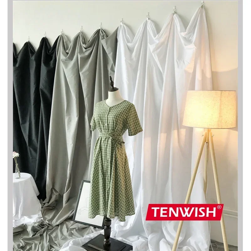 TENWISH – arrière-plan en mousseline de couleur unie, tissu de fond sans couture pour Studio Photo, Instagram, nature morte, prise de vue Tiktok Live