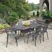 Astoria Grand Laux Rectangular 6 - Person Outdoor Dining Set Metal in Brown | Wayfair 9737E14ACAF6447789C11E449E4EBCAA