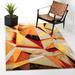 Orange/Red 27 x 0.51 in Indoor Area Rug - Wrought Studio™ Sarya Abstract Area Rug Polypropylene | 27 W x 0.51 D in | Wayfair