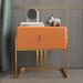 Willa Arlo™ Interiors Amedee 1 - Drawer Nightstand Wood/Upholstered/Metal in Orange | 19.69 H x 19.69 W x 15.75 D in | Wayfair