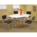 Wade Logan® Brilliana 4 - Person Dining Set Wood/Upholstered/Metal in Brown/Gray/White | Wayfair 4B10525E7F904519B8B18769B0465F9D