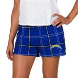 Women's Concepts Sport Navy/Powder Blue Los Angeles Chargers Ultimate Flannel Shorts