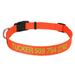 Personalized Orange Dog Collar with Custom Embroidery, Large