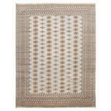 ECARPETGALLERY Hand-knotted Finest Peshawar Bokhara Grey Wool Rug - 9'0 x 11'9