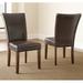 Hampton Brown Bonded Leather Dining Chair by Greyson Living (Set of 2)