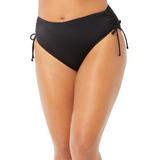 Plus Size Women's Virtuoso Ruched Side Tie Bikini Bottom by Swimsuits For All in Black (Size 20)