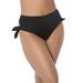 Plus Size Women's Bow High Waist Brief by Swimsuits For All in Black (Size 12)