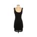 Forever 21 Casual Dress - Bodycon Scoop Neck Sleeveless: Black Print Dresses - Women's Size Small