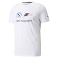 PUMA Men's BMW M Motorsport Essentials Logo Tee T-Shirt, White, Large