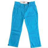 Jessica Simpson Bottoms | Jessica Simpson Little Girl Capri Pants Size 12 Turquoise | Color: Blue | Size: 12g