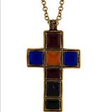 Gucci Jewelry | Gucci Cross Necklace Xl | Color: Gold/Red | Size: Os