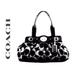 Coach Bags | Coach Signature Garnet Blk Jacquard Print Handbag | Color: Black | Size: 15"L X 10"H X 5”D-13” Handle Drop