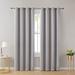 HLC.ME Solid Max Blackout Thermal Grommet Curtain Panels Polyester in Gray/Brown | 54 H in | Wayfair LARNC-LTGRY52x54