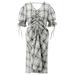 Women's Boho Dress V-Neck Casual Dresses Summer Elbow Sleeve Dress