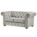 Knightsbridge Tufted Scroll Arm Chesterfield Loveseat by iNSPIRE Q Artisan