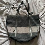 Coach Bags | Coach Signature Stripe Tote Bag | Color: Black/Gray | Size: 14x9.5x3.5