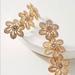 Anthropologie Jewelry | Anthropologie Flower Drop Earrings Nwt | Color: Gold | Size: Os