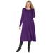 Plus Size Women's Thermal Knit A-Line Dress by Woman Within in Radiant Purple (Size L)