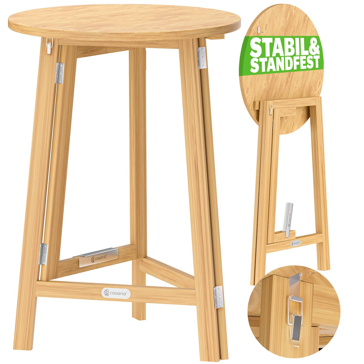 Casaria Stehtisch Bistrotisch Klappbar Holz 78x111cm Image
