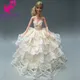 Robe de mariée complète pour poupée Barbie 4 couches 1 pièce livraison gratuite
