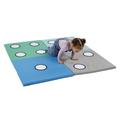 ECR4Kids SoftZone 123 Look at Me Activity Mat, Folding Playmat Foam, Leather in Yellow | 1 H x 48 W x 48 D in | Wayfair ELR-12967-CT