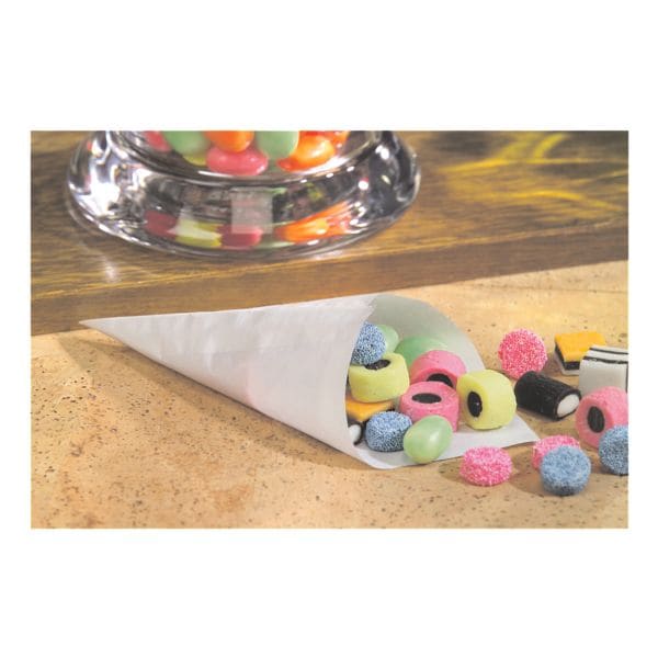 Papstar 1000 Spitztüten nicht gefädelt weiß - 15 x 15 x 21 cm weiß Image