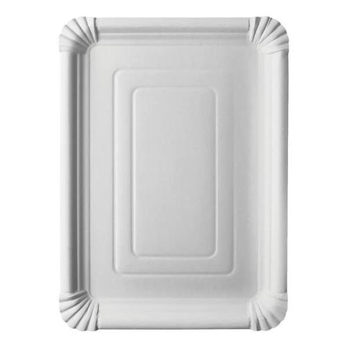 125 Pappteller eckig weiß – 24 x 33 cm weiß, Papstar, 24×33 cm