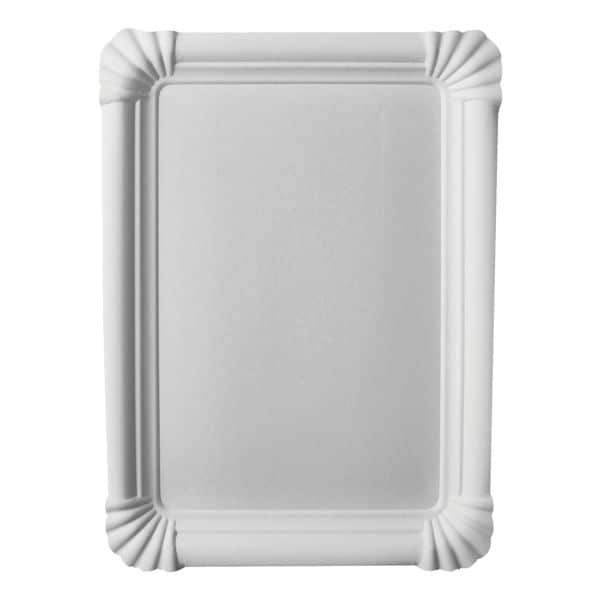 Papstar 250 Pappteller eckig 165 x 230 mm »pure« Einweg weiß, 16.5x23 cm Image