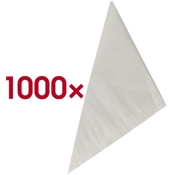 Papstar 1000 Spitztüten nicht gefädelt weiß - 17 x 17 x 24 cm weiß Image