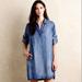 Anthropologie Dresses | Cloth & Stone Chambray Elena Tunic Dress Anthro | Color: Blue | Size: M