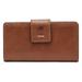 Women's Fossil Brown Maryland Terrapins Leather Logan RFID Tab Clutch