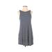 BDG Casual Dress - A-Line Crew Neck Sleeveless: Blue Color Block Dresses - Women's Size X-Small