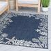 Blue/Navy 94 x 0.09 in Indoor/Outdoor Area Rug - Beachcrest Home™ Luisa Animal Print Flatweave Navy Indoor/Outdoor Area Rug | Wayfair