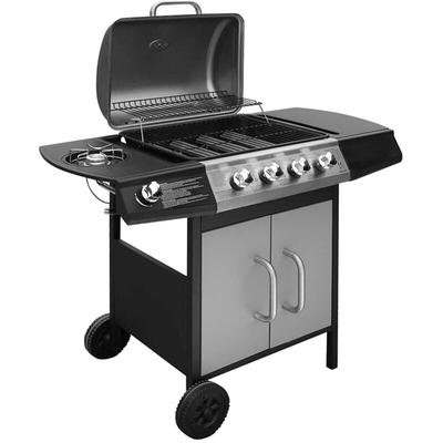 Vidaxl - Gasgrill 4+1 Flammen Schwarz und Silbern Image